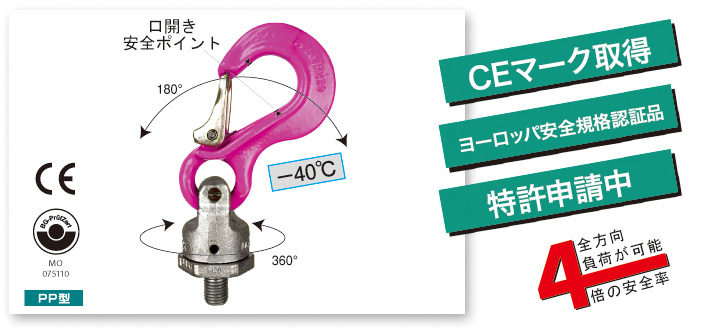 CEマーク取得 ヨーロッパ安全規格認証品 特許申請中